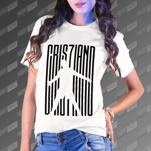 تیشرت زنانه طرح Cristiano Ronaldo TS-458