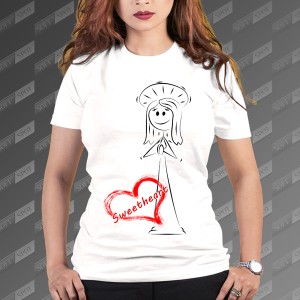 تیشرت زنانه طرح Sweetheart TS-464