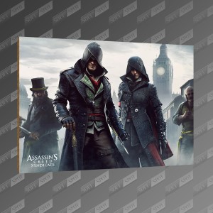 تخته شاسی طرح Assassins Creed Syndicate Jacob and Evie Frye MDF-65