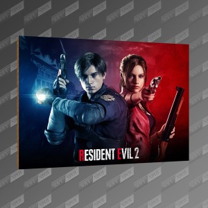 تخته شاسی طرح Resident Evil 2 Claire Redfield and Leon Kennedy MDF-70