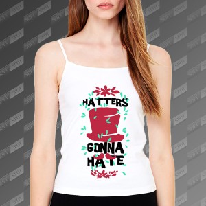 تاپ زنانه طرح Hatters Gonna Hate TS-481