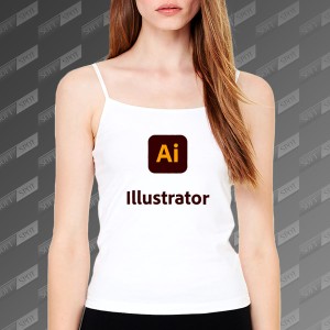 تاپ زنانه طرح Illustrator TS-497