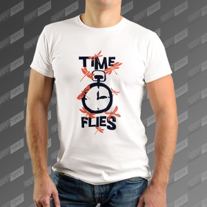 تیشرت مردانه طرح Time Flies TS-510