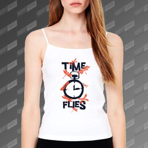 تاپ زنانه طرح Time Flies TS-512