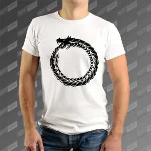 تیشرت مردانه طرح Ouroboros Dragon TS-539