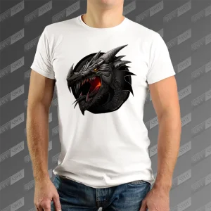 تیشرت مردانه طرح Black Dragon TS-545