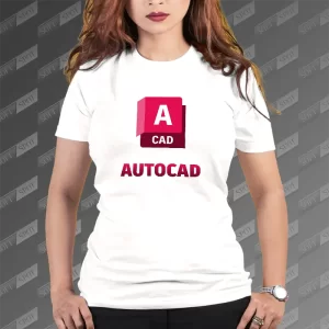 تیشرت زنانه طرح AutoCAD TS-561