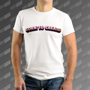 تیشرت مردانه طرح Born to Create TS-610