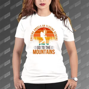 تیشرت زنانه طرح Go to the Mountain TS-627