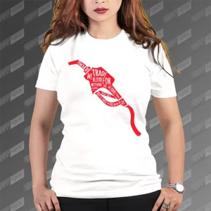 تیشرت زنانه طرح We Trade Blood TS-630