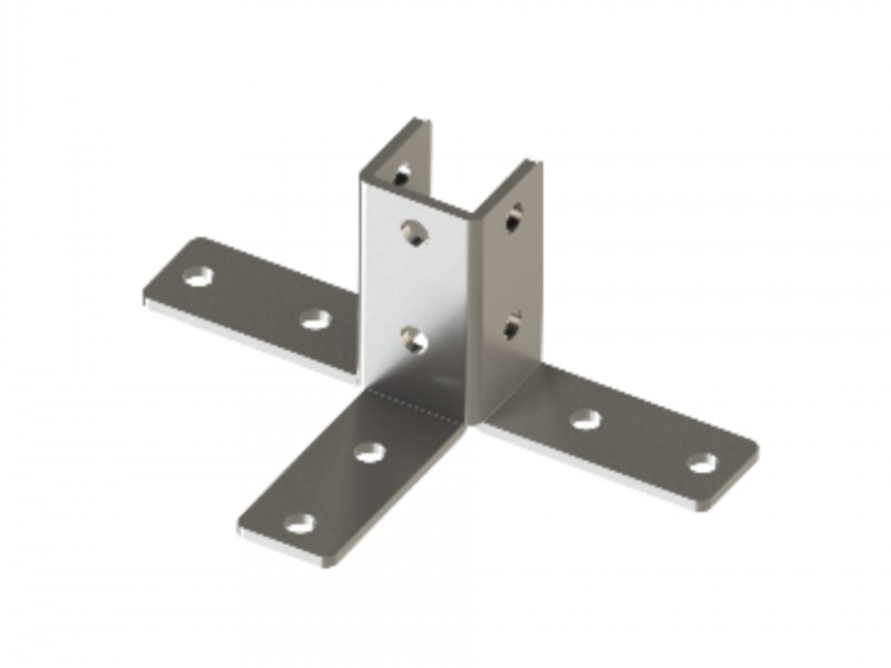 پایه پروفیل سه طرفه دو سوراخ 41