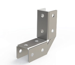 اتصال نبشی کاور چهار سوراخ 41