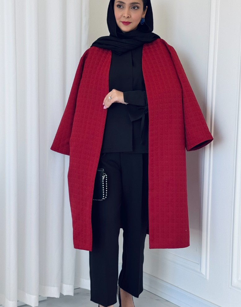 مانتو زنانه مدل چری رنگ نسکافه ای