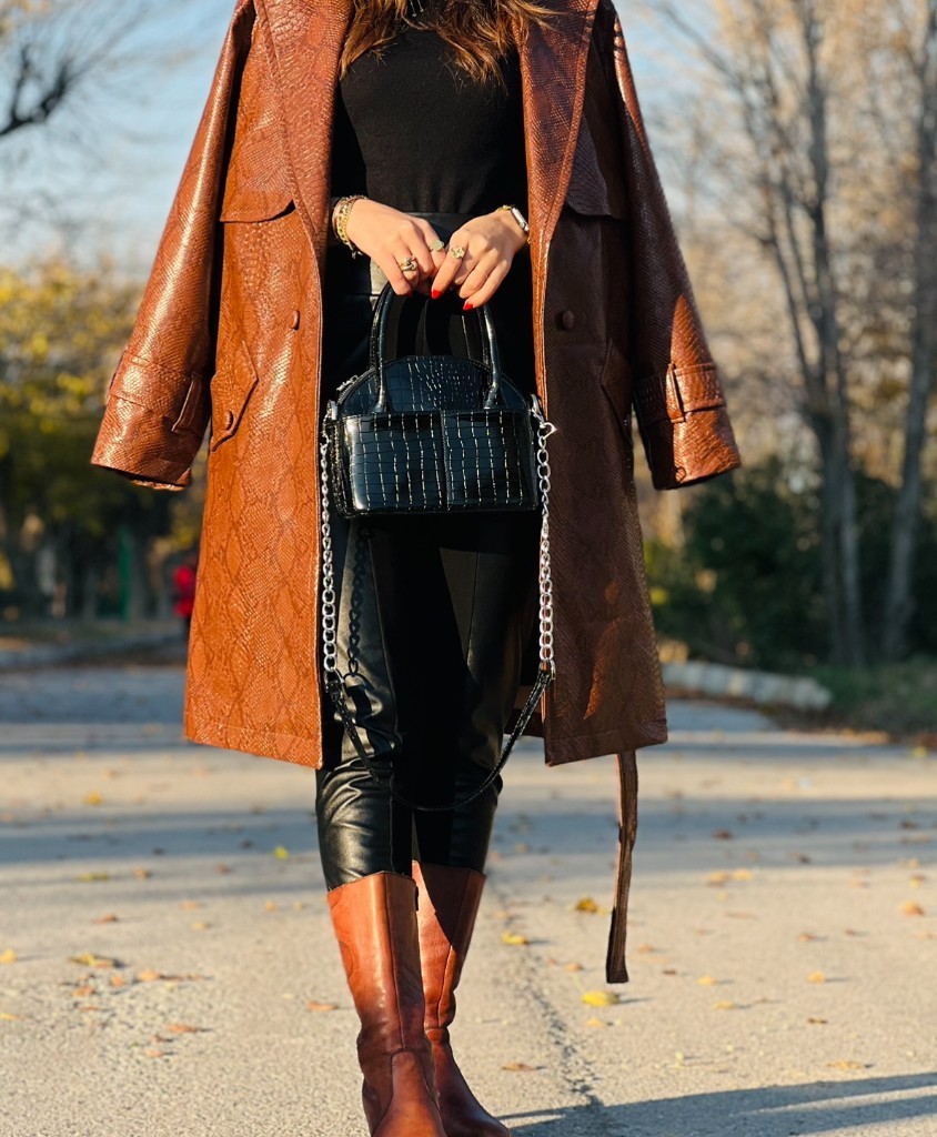 پالتو زنانه مدل کروکدیلی