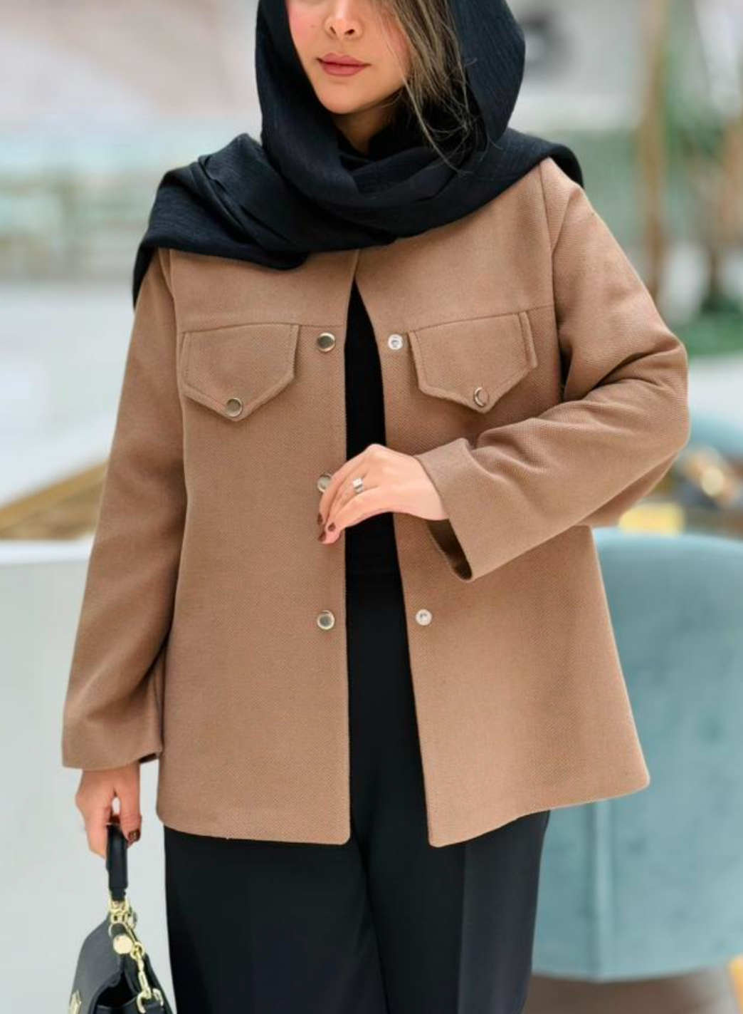 مانتو زنانه مدل الگانت نسكافه ای ارسال فوری