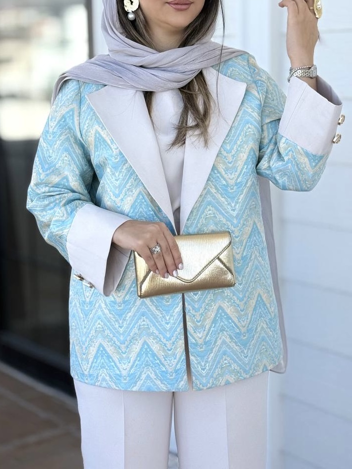 مانتو زنانه مدل ساحل (آبی)