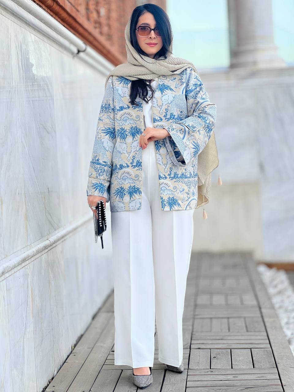 مانتو زنانه مدل ایندیا آبی