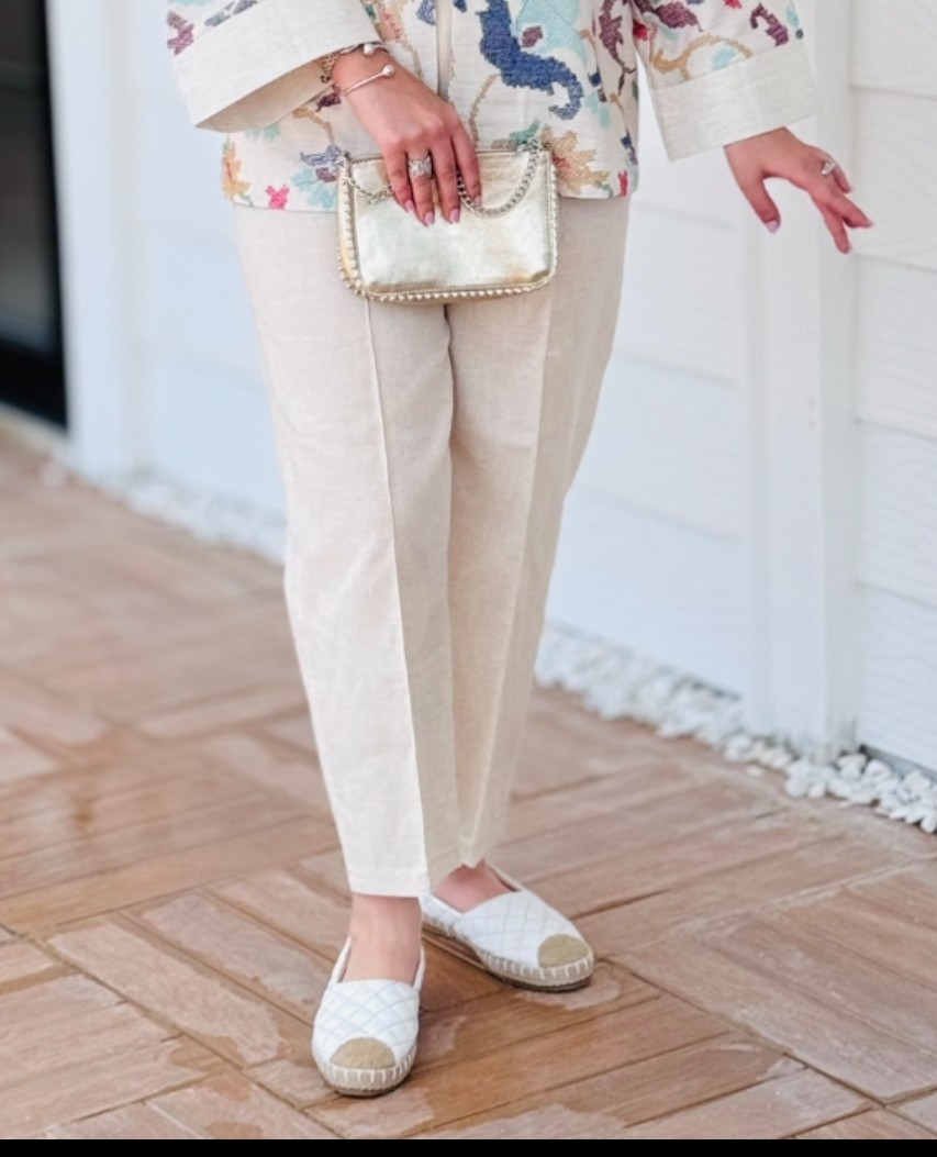 شلوار زنانه لينن راسته