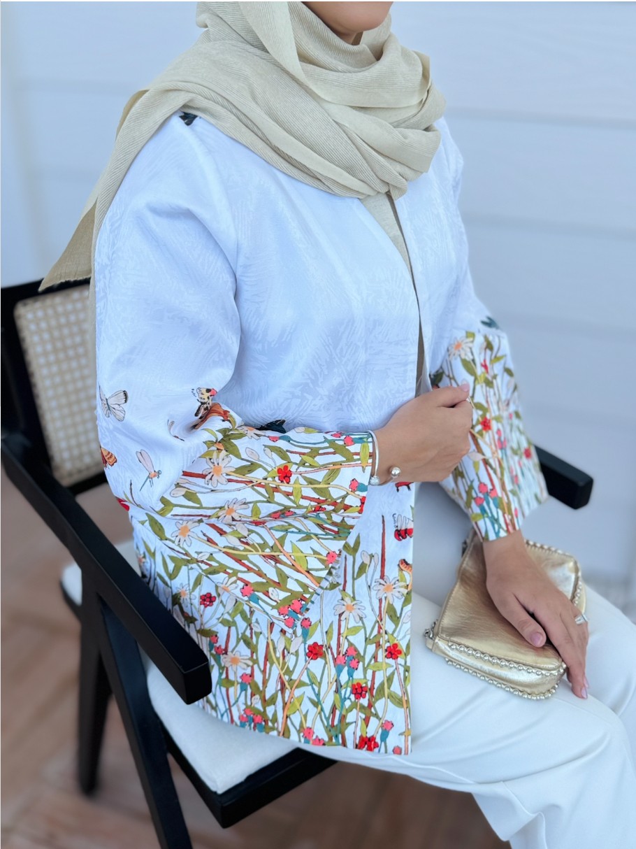 مانتو زنانه مدل پرواز سفید