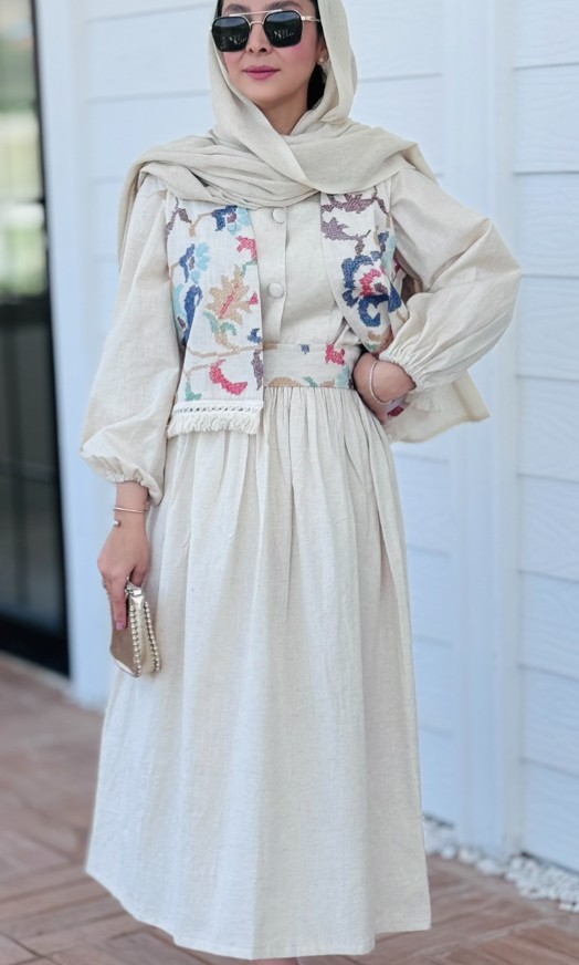 دامن زنانه لينن نچرال