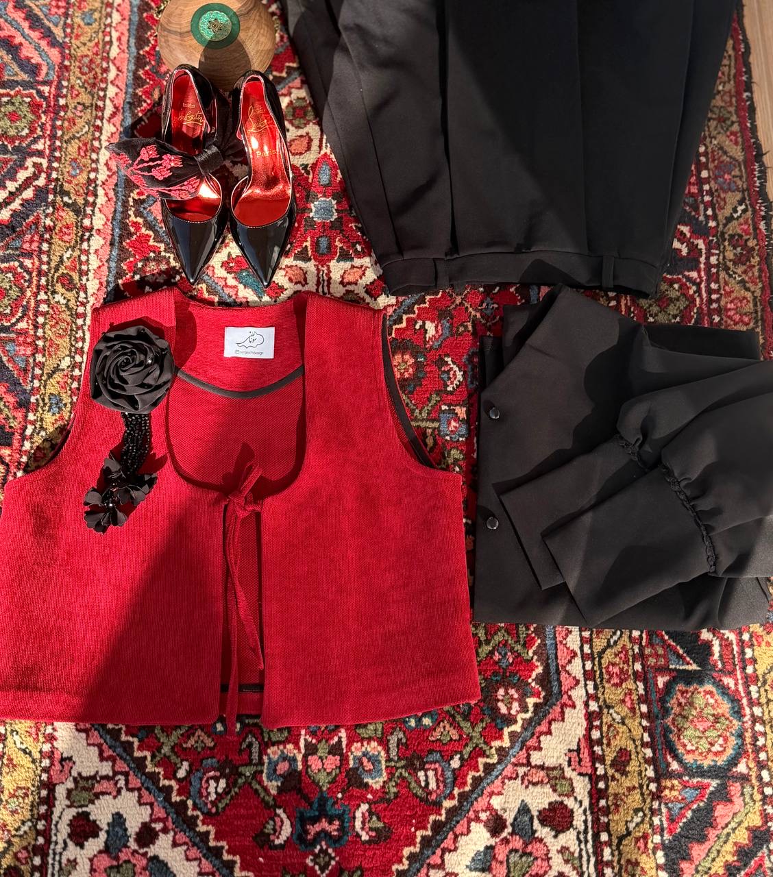 دامن زنانه مشكي كرپ