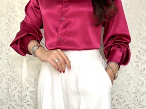 شومیز ساتن زنانه