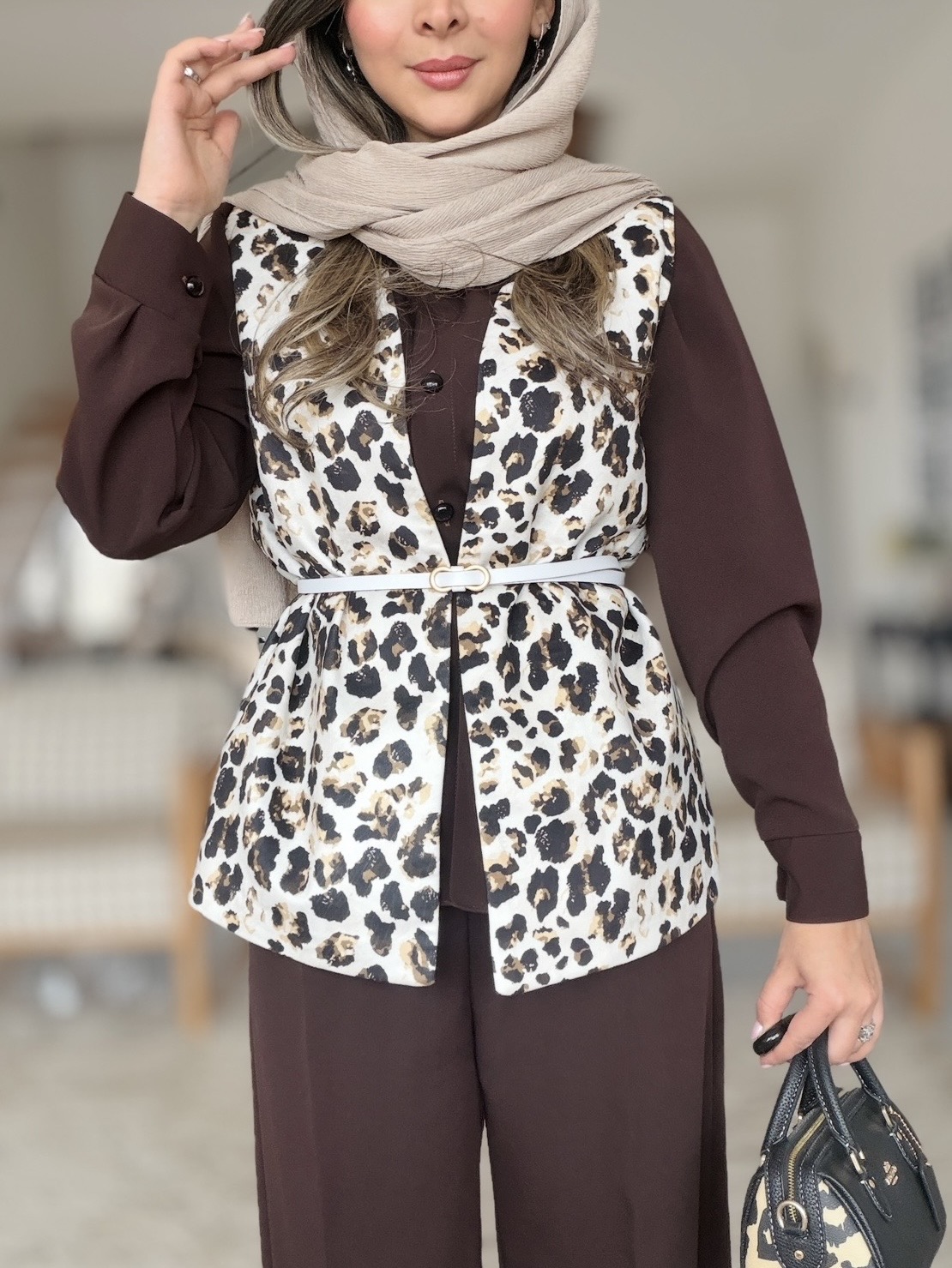 وست زنانه مدل پلنگی