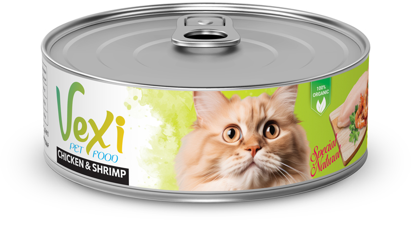 کنسرو نچرال وکسی - مرغ و میگو