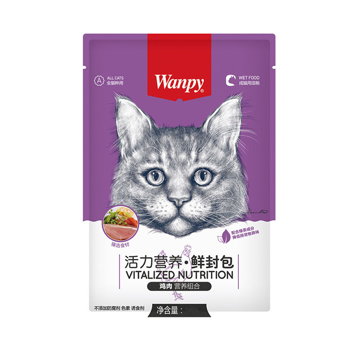 پوچ گربه ونپی - مرغ و سبزیجات