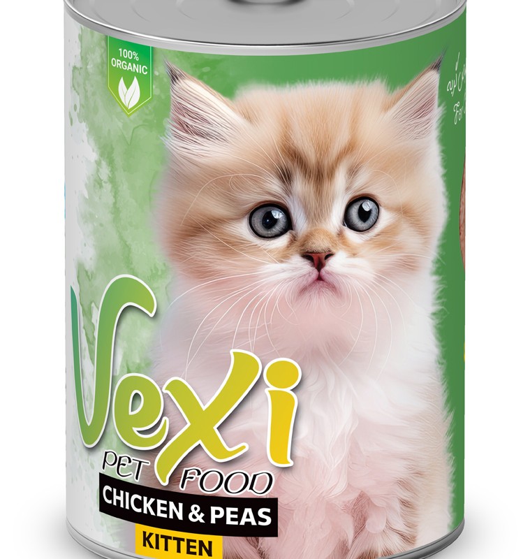 کنسرو بچه گربه - مرغ و نخودفرنگی