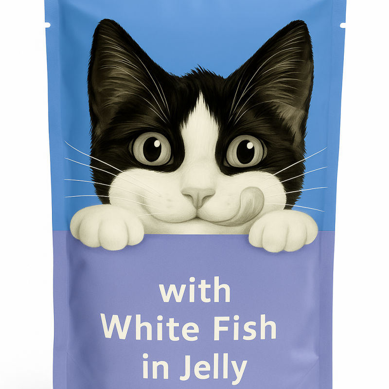 پوج گربه و سگ فلیکس با طعم ماهی سفید