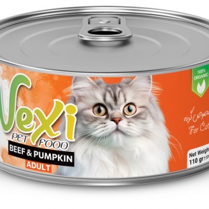 کنسرو گربه وکسی گوشت گوساله و کدو