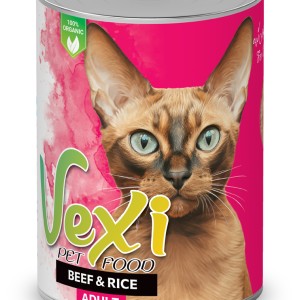 کنسرو گربه وکسی گوشت و برنج - 400 گرمی