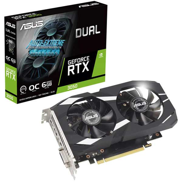 کارت گرافیک ایسوس مدل Dual GeForce RTX 3050 OC حافظه 6 گیگابایت