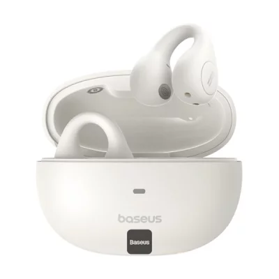 هندزفری بلوتوثی بیسوس مدل AirGo AS01 Open-Ear Stellar White