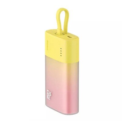 پاوربانک بیسوس مدل Popsicle Fast Charging IP Edition 20W Custard Yellow ظرفیت 5200 میلی آمپر ساعت