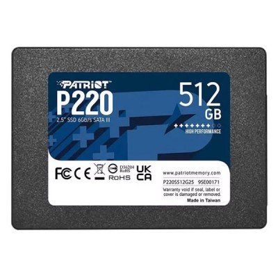 حافظه SSD اینترنال پاتریوت مدل SATA P220 ظرفیت 512 گیگابایت