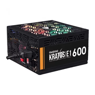 منبع تغذیه گیم دیاس مدل Kratos E1-600 600w