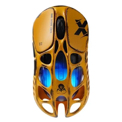 موس مخصوص بازی گراوا استار مدل GravaStar Mercury X Battle-Worn Yellow