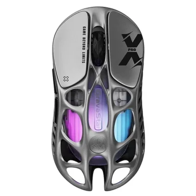 موس مخصوص بازی گراوا استار مدل GravaStar Mercury X Pro 8KHz Interstellar Silver