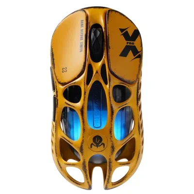 موس مخصوص بازی گراوا استار مدل GravaStar Mercury X Pro 8KHz Battle-Worn Yellow