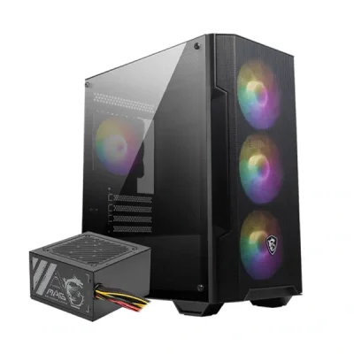 کیس و پاور گیمینگ ام اس آی مدل MAG FORGE M100A + MAG A500N-H