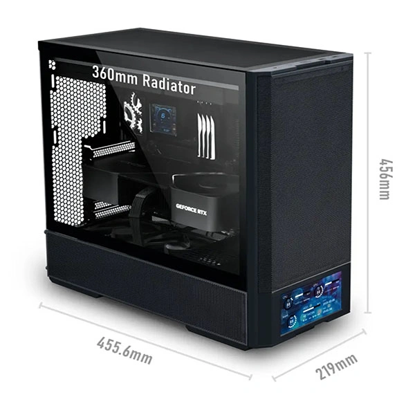 کیس کامپیوتر لیان لی مدل LANCOOL 207 Digital Black Mid Tower