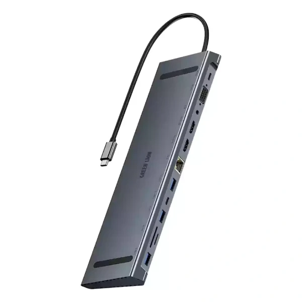 هاب 12 پورت USB-C گرین لاین مدل GN12N1CHUBGY