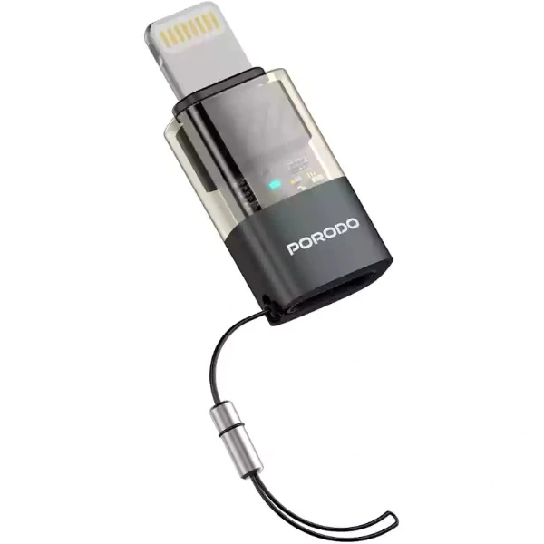 مبدل OTG پرودو type-c  به Lightning مدل Transparent