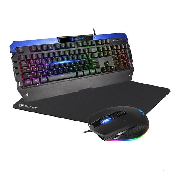 باندل کیبورد و موس و موس پد گیمینگ سادس Battle Ram SA-D10