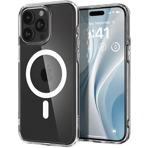 کاور Spigen Ultra Hybrid Magsafe iPhone 15ProMax Clear White