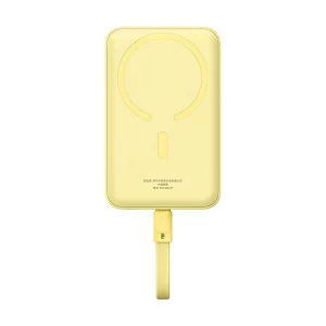 پاوربانک بیسوس مدل Magnetic Mini Wireless Fast Charge Type-C Edition Lemon Yellow ظرفیت 10000 میلی آمپر ساعت