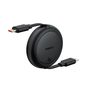 کابل دو سر تایپ سی Baseus Free2Pull Mini Charging Cable 60w 1m Cluster Black
