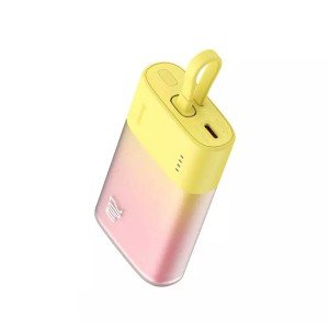 پاوربانک بیسوس مدل Popsicle Fast Charging IP Edition 20W Custard Yellow ظرفیت 5200 میلی آمپر ساعت